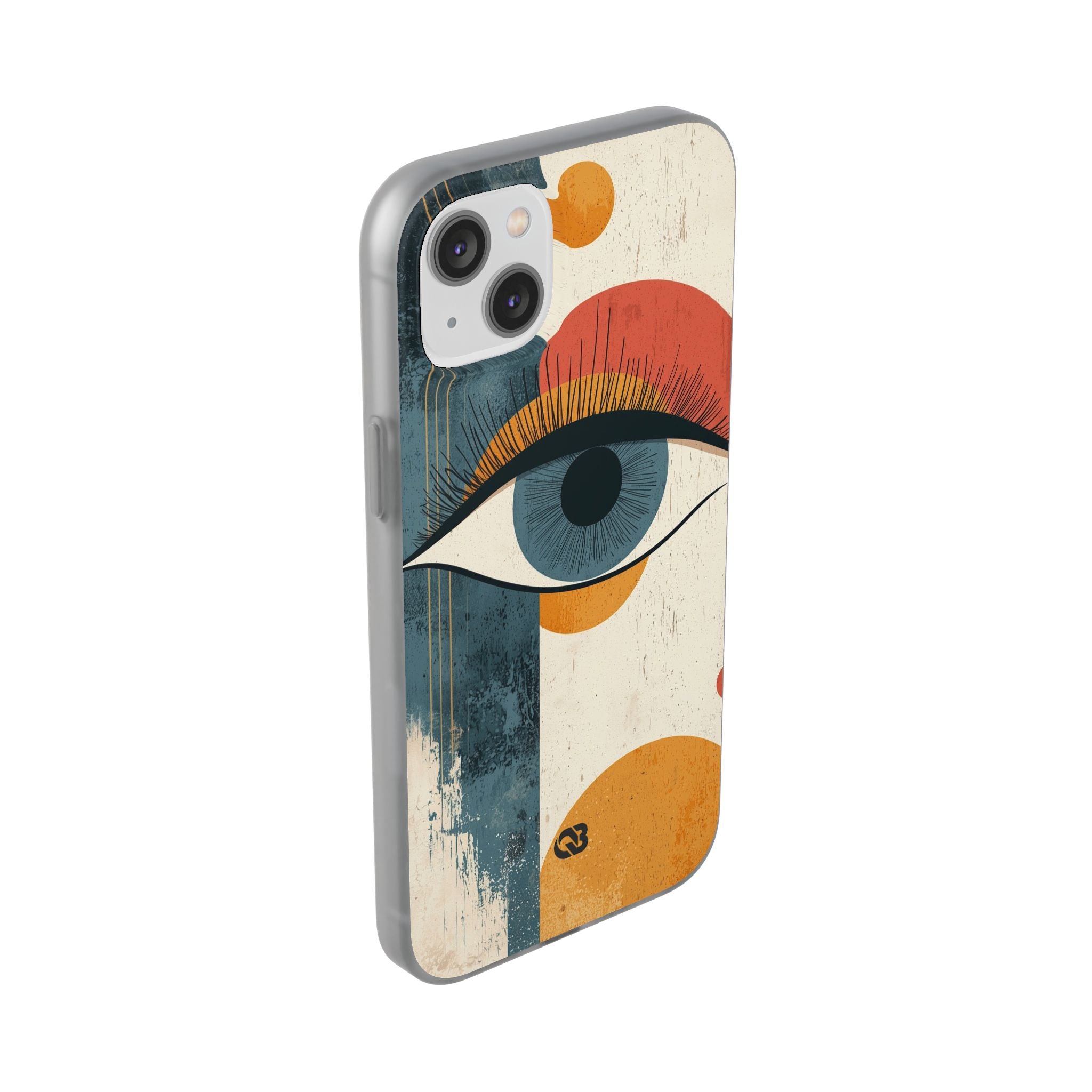Distressed Azure Ocular · Soft Phone Case for iPhone