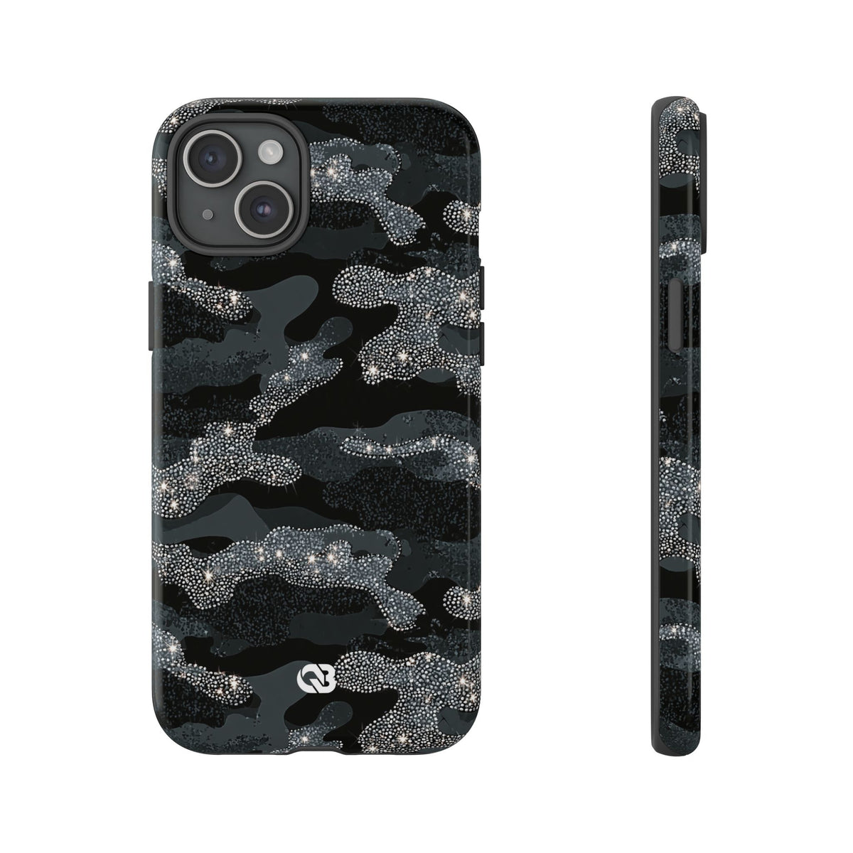 Glitter Shadow Camo · Tough Phone Case for iPhone · Black