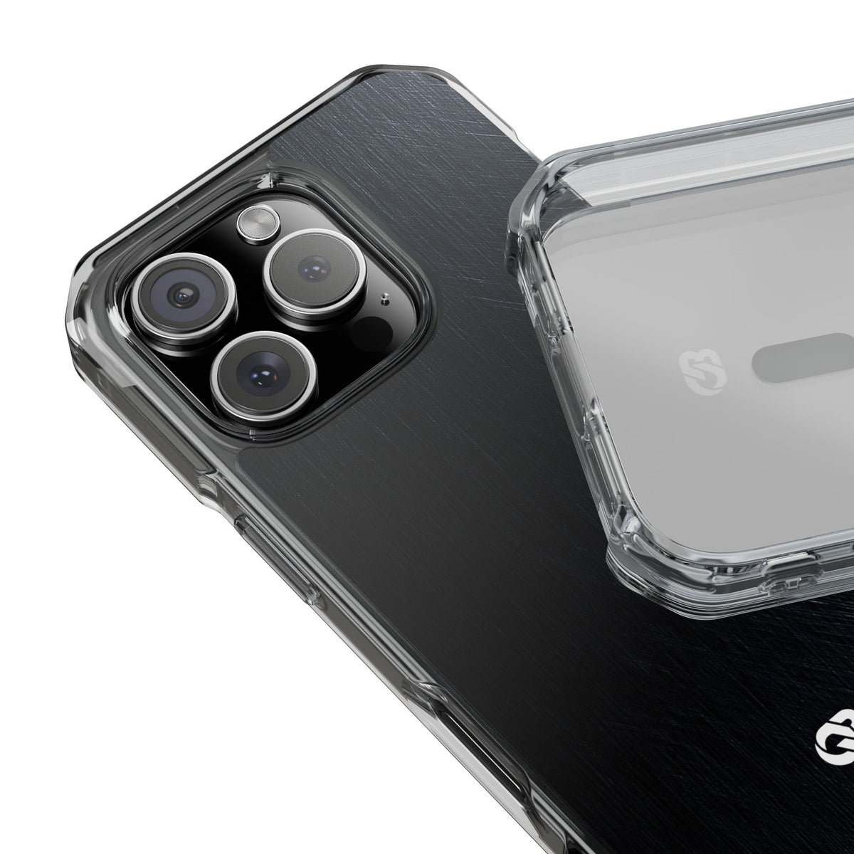 Black Impact MagSafe Phone Case for iPhone - Midnight Brushed Grain