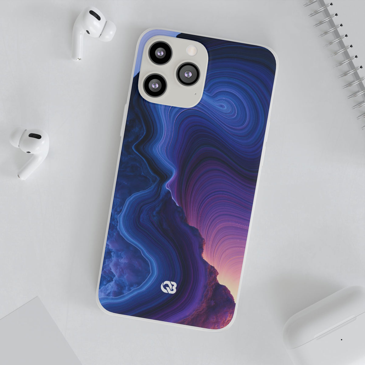 Radiant Strata · Lite Phone Case for iPhone · Blue