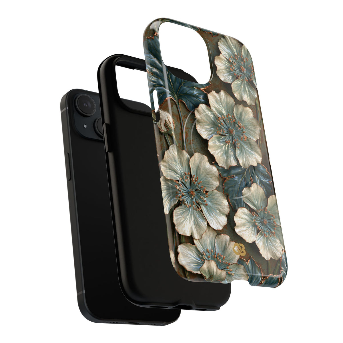 Gilded Blossom Reverie · Tough 2.0 Magnetic Phone Case for iPhone · Teal