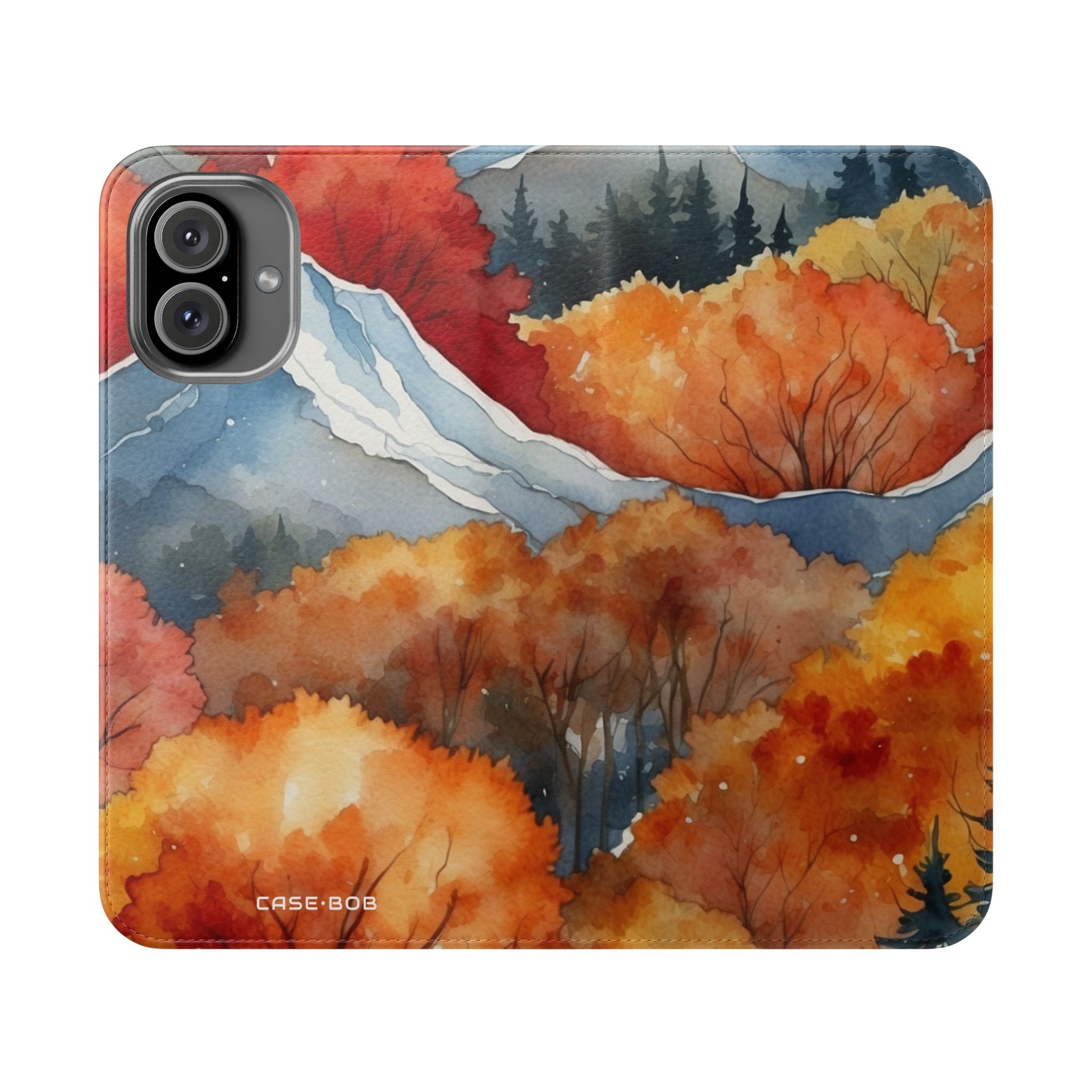Snowcapped Ember Mountains - iPhone 16 Plus Case - Wallet