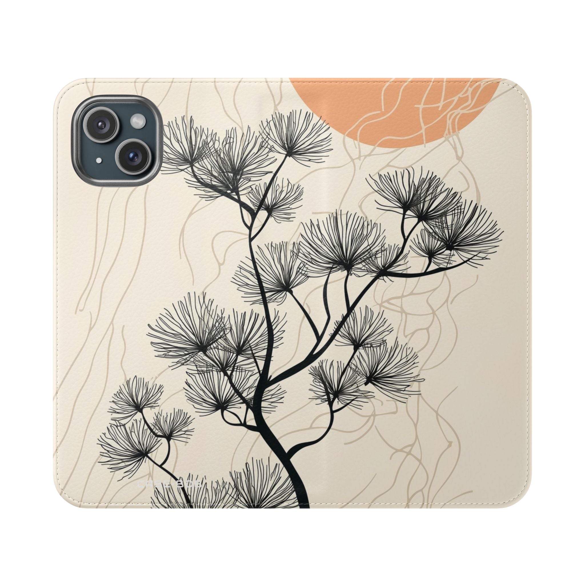 Spiky Tree Sunset - iPhone 15 Plus Case - Wallet