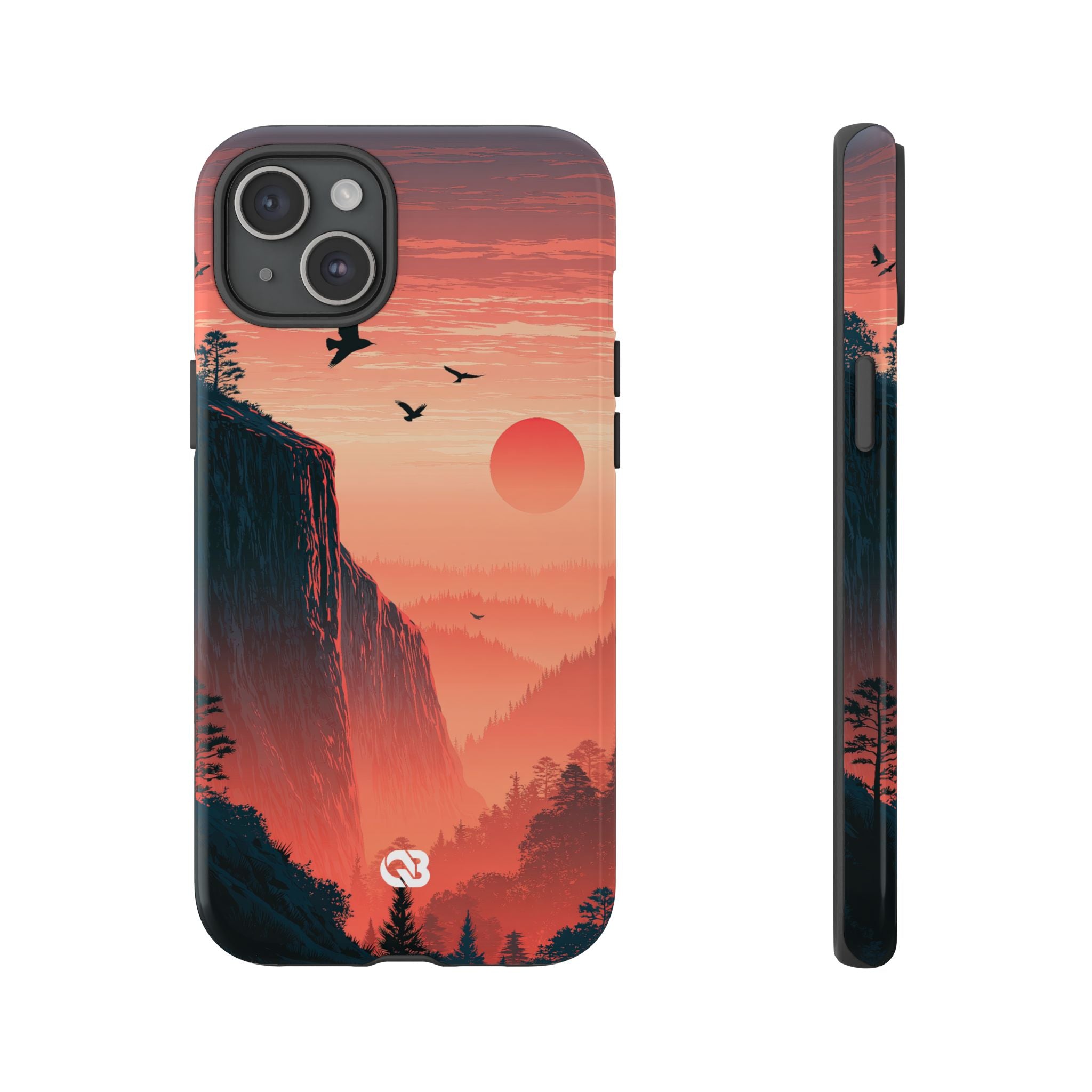Orange Tough Phone Case for iPhone - Crimson Ridge Flight