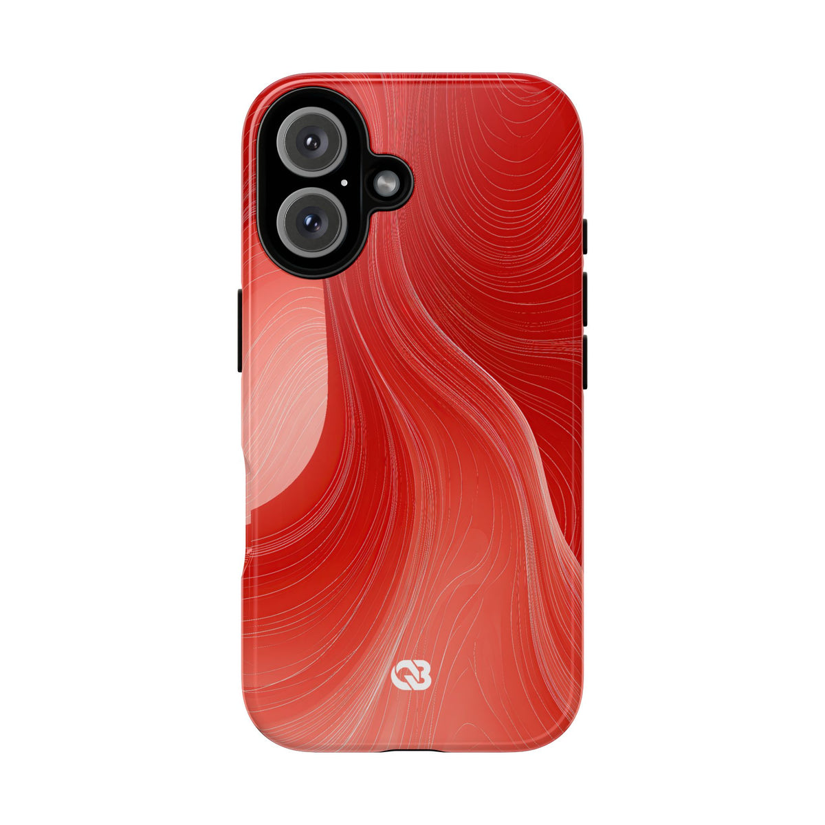 Crimson Contour · Tough Phone Case for iPhone · Red