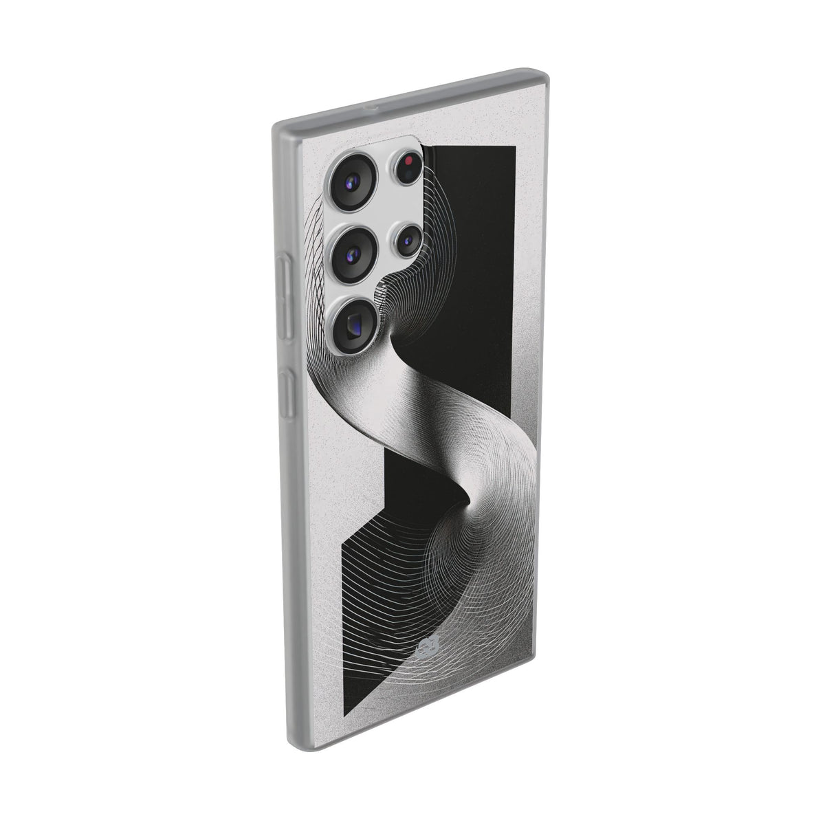 Grey Lite Phone Case for Samsung - Obsidian Moiré Wave