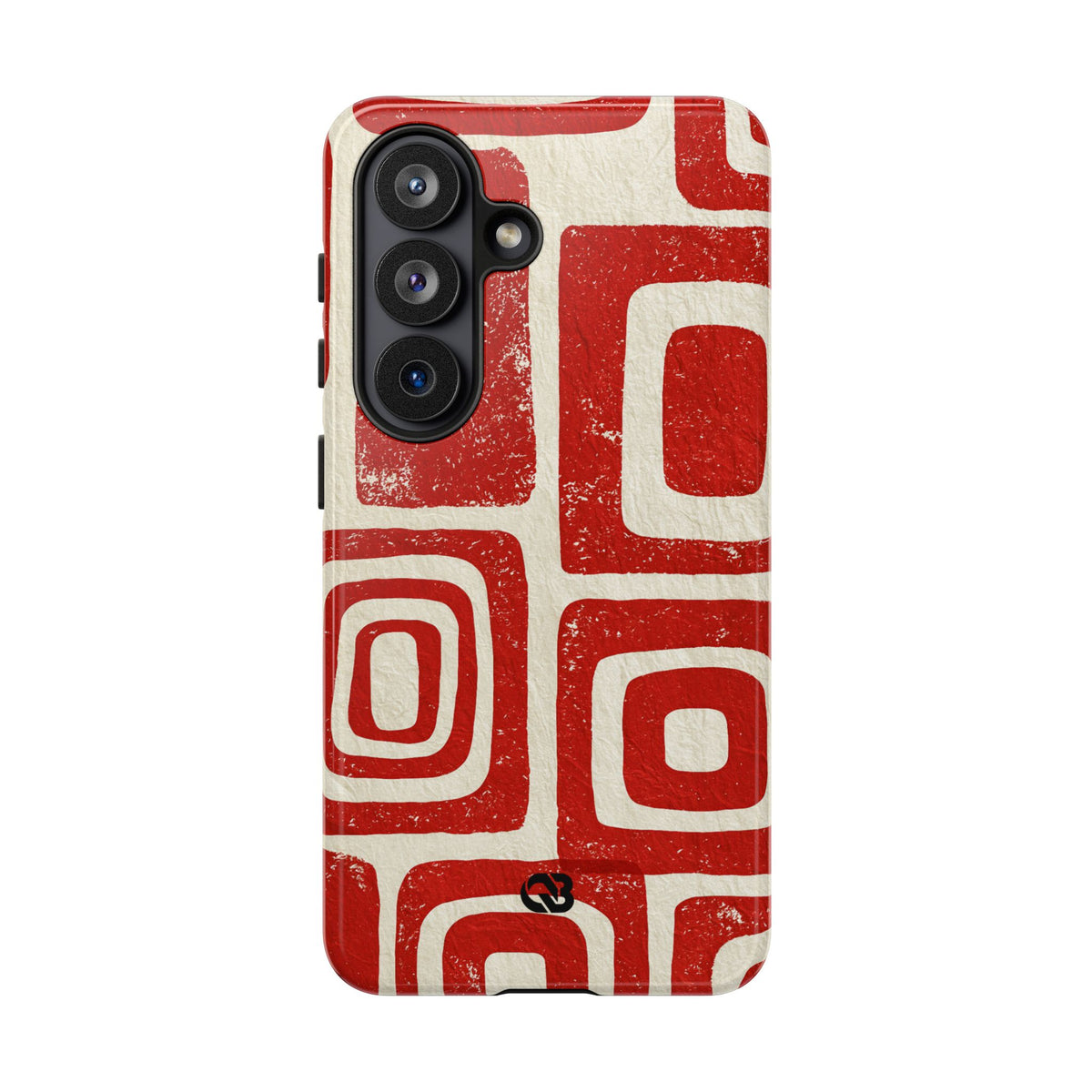Vermilion Block Motif · Tough Phone Case for Samsung · Red