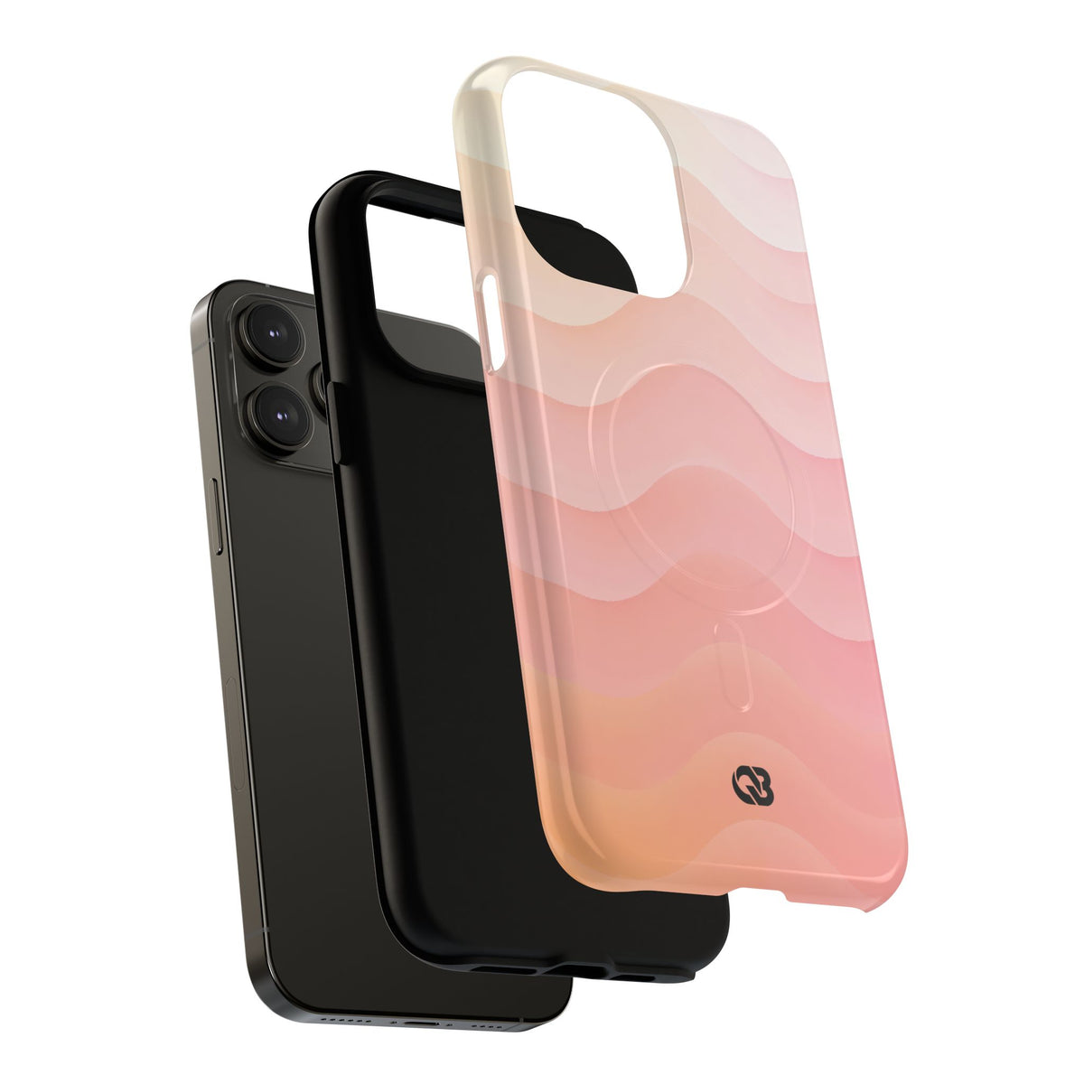 Blush Horizon Waves · Tough 2.0 Magnetic Phone Case for iPhone · Pink