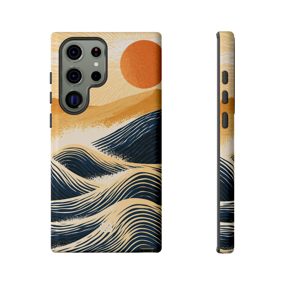 Golden Horizon Waves · Tough Phone Case for Samsung · Blue