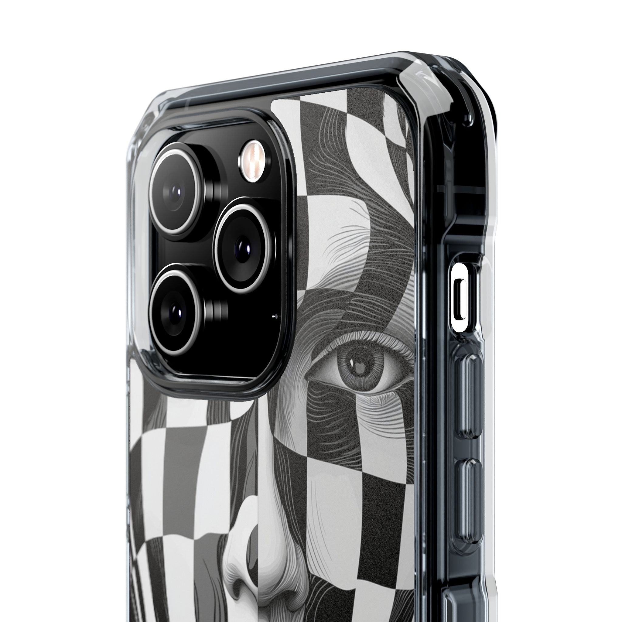 Checkered Face iPhone 14 Pro Skal - Impact