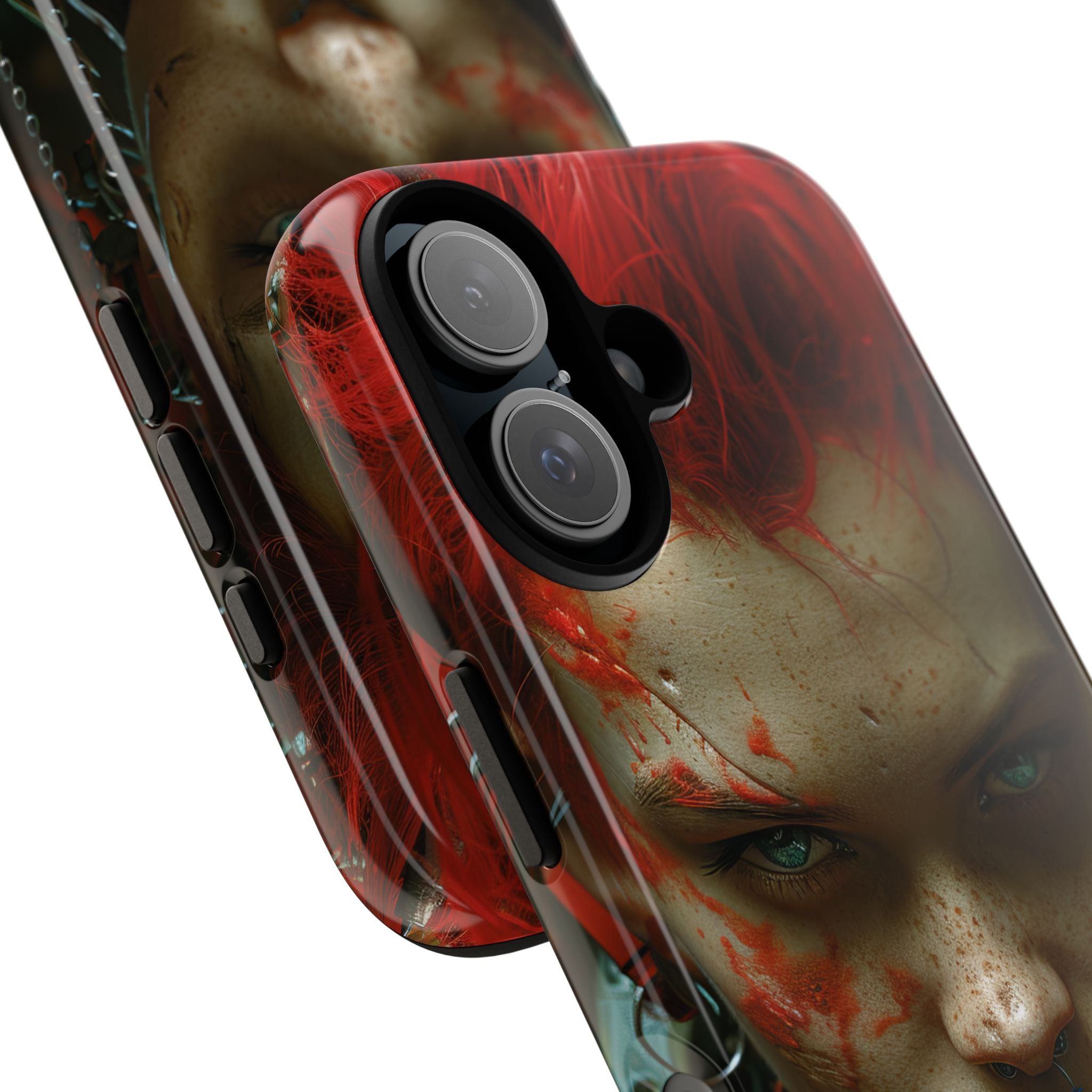 Red Spike Gaze iPhone 16 Case - Tough