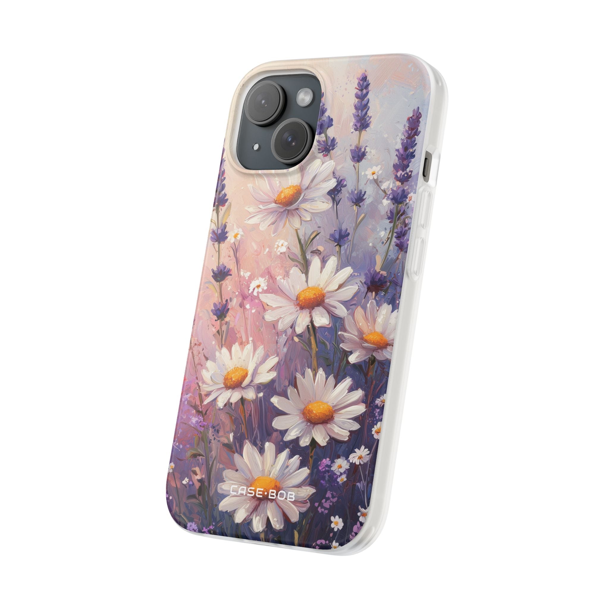 Daisy Lavender Bloom iPhone 15 Case - Soft