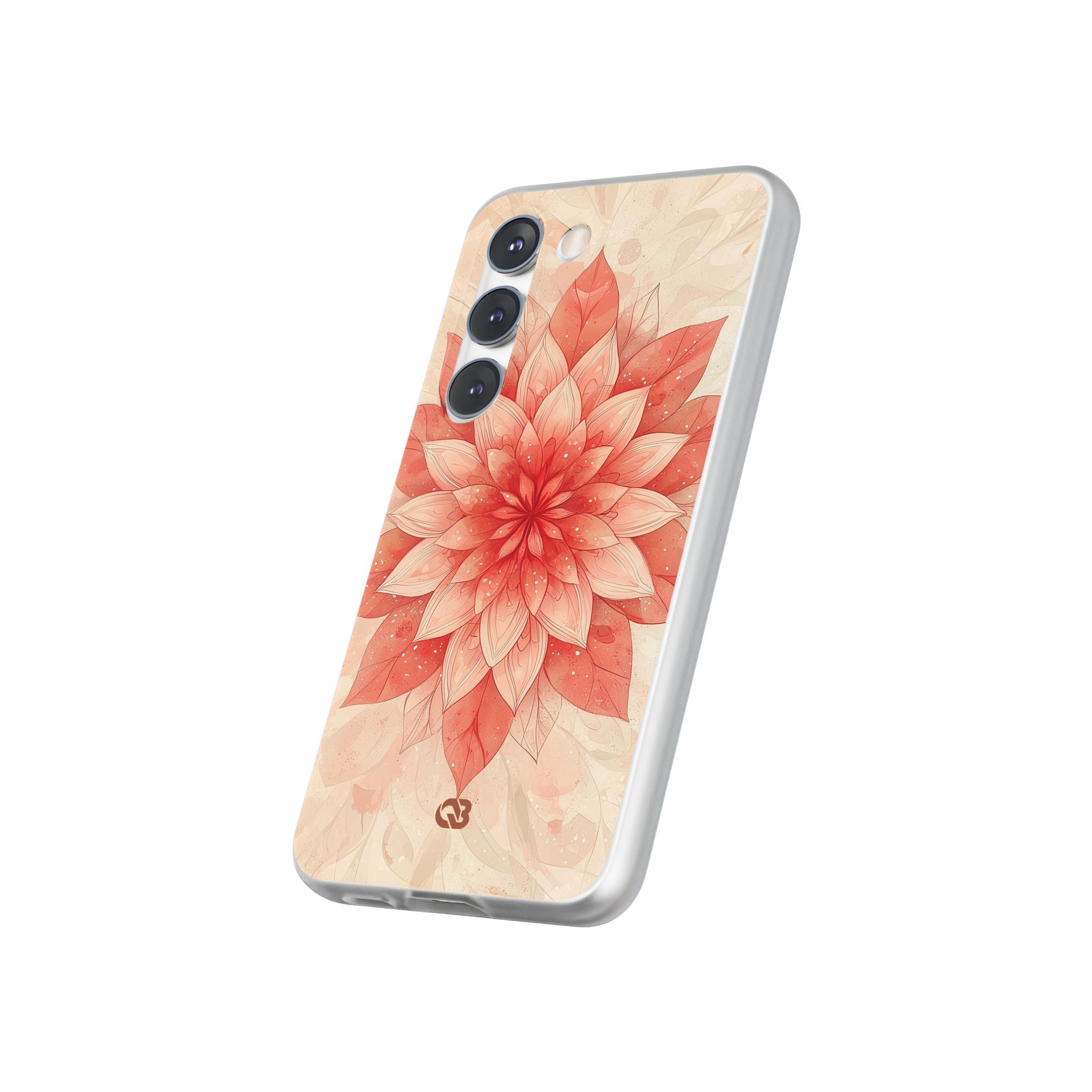 Coral Layered Bloom · Soft Phone Case for Samsung