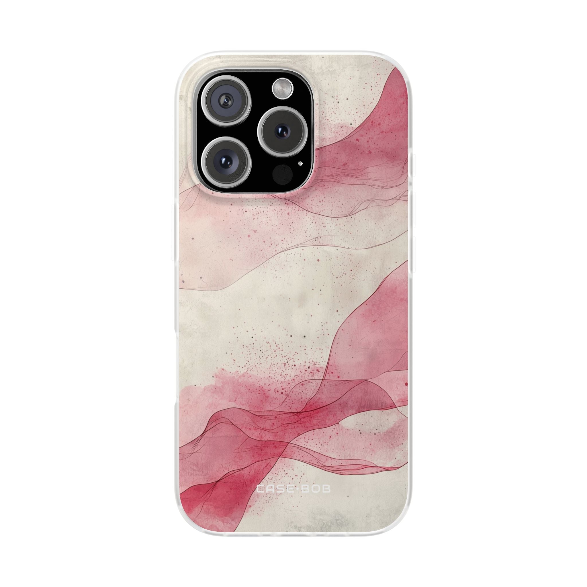 Crimson Waves iPhone 16 Pro Case - Soft