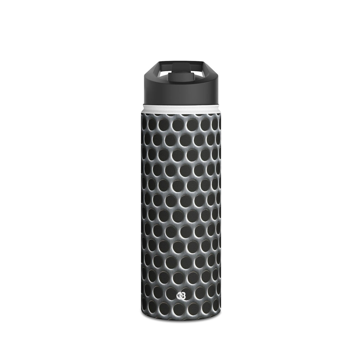 Brushed Perforated Steel · Insulated Water Bottle · Silver