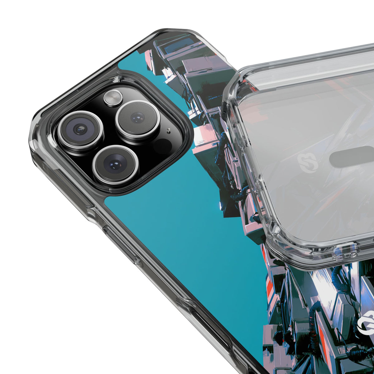 System Error Spire · Clear Impact Magnetic Phone Case for iPhone · Teal
