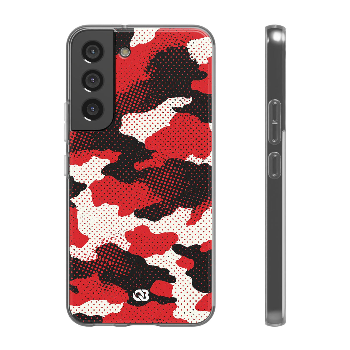 Crimson Halftone Camo · Lite Phone Case for Samsung · Red