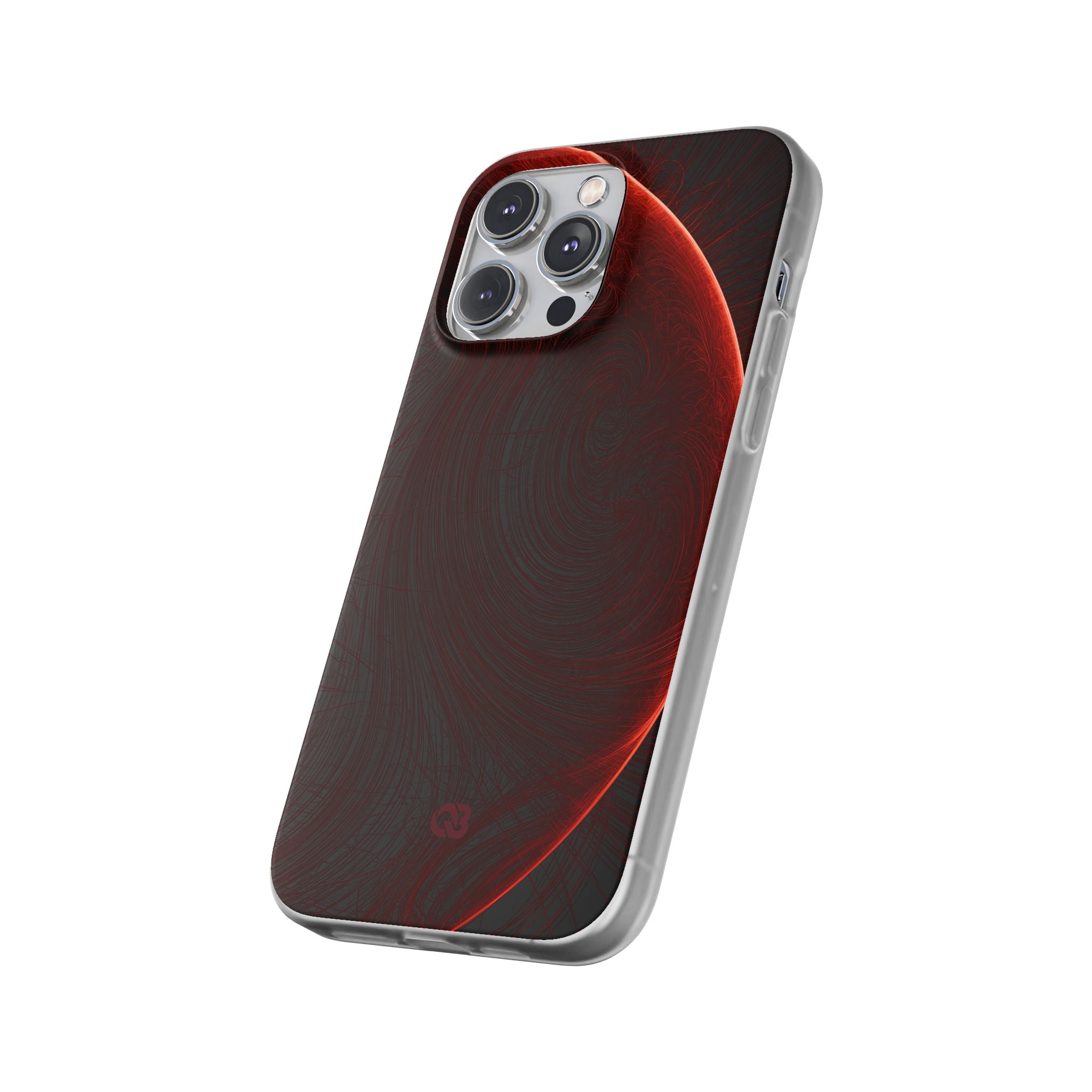 Red Lite Phone Case for iPhone - Crimson Flare Flux