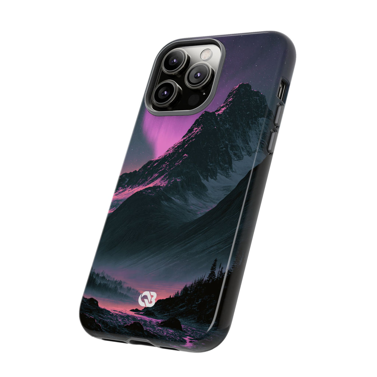 Arctic Aurora Summit · Tough Phone Case for iPhone · Black
