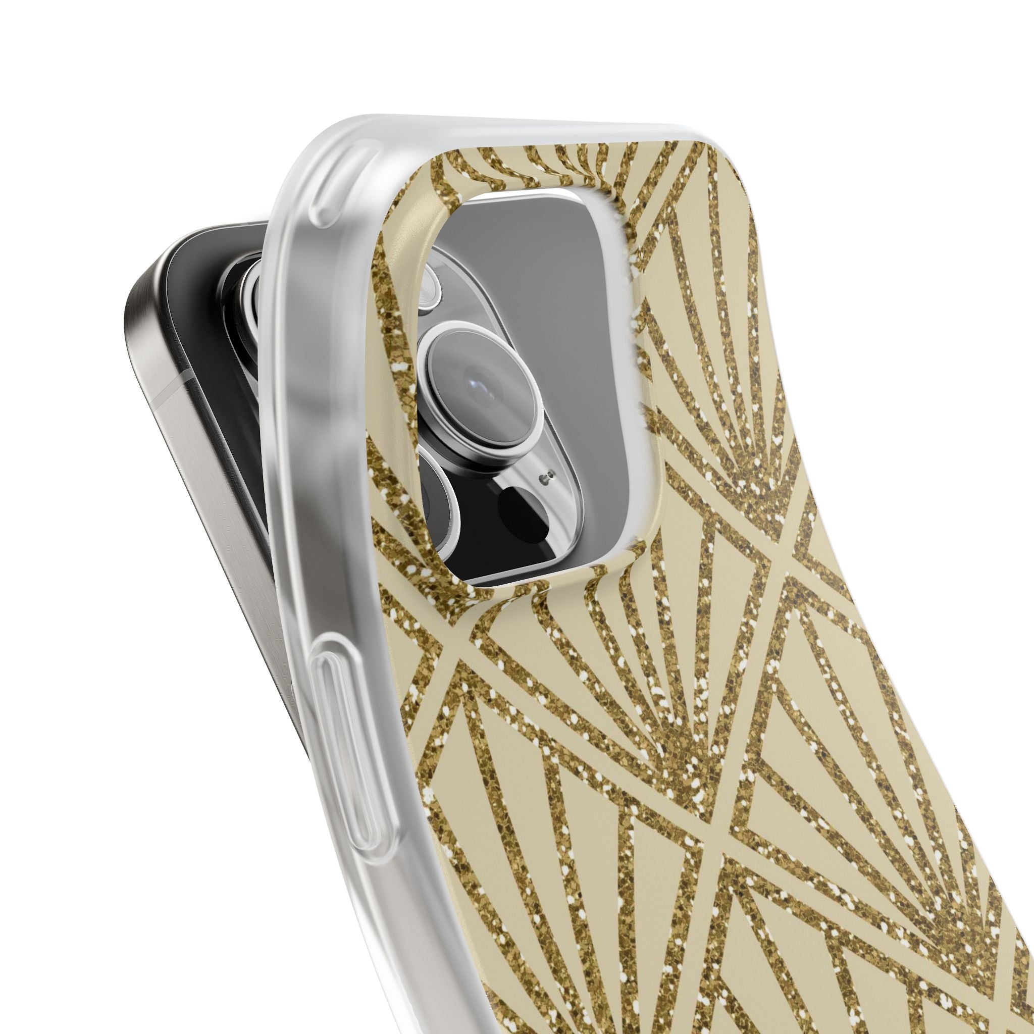 Gold Diamant Strahlen iPhone 16 Pro Case - Soft