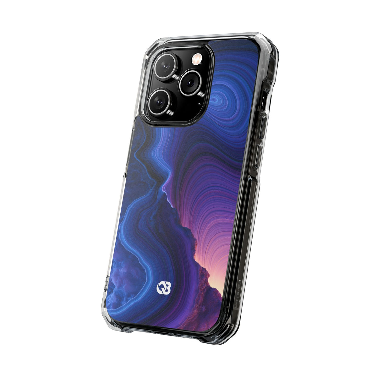 Radiant Strata · Clear Impact Magnetic Phone Case for iPhone · Blue