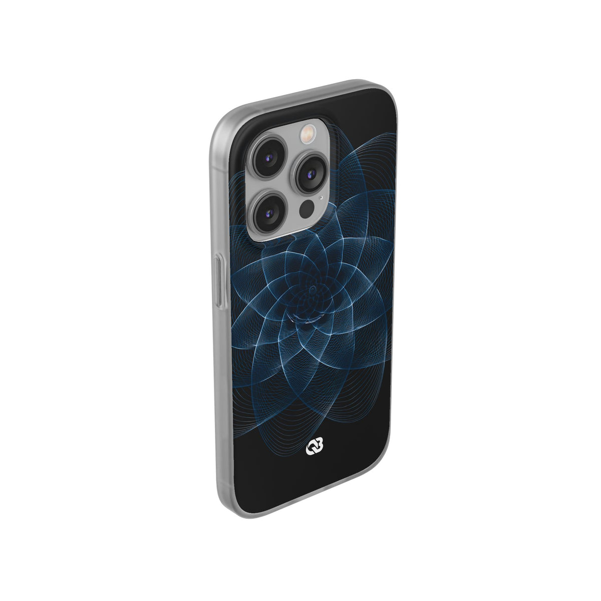 Blue Lite Phone Case for iPhone - Cobalt Geometric Bloom