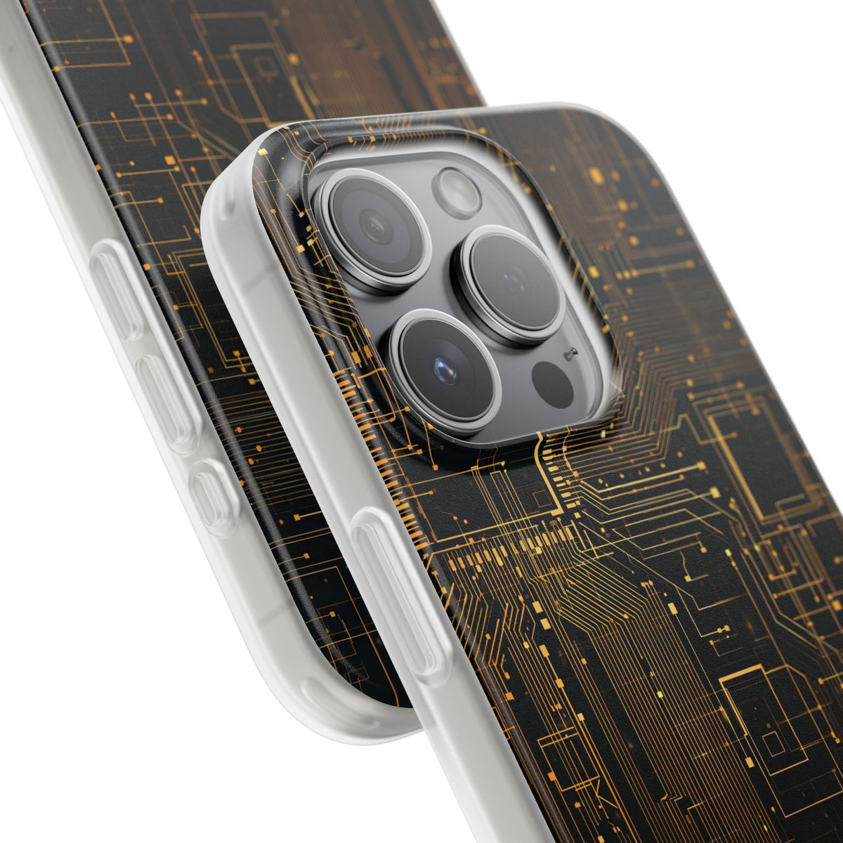 Gold Lite Phone Case for iPhone - Amber Core Mainframe
