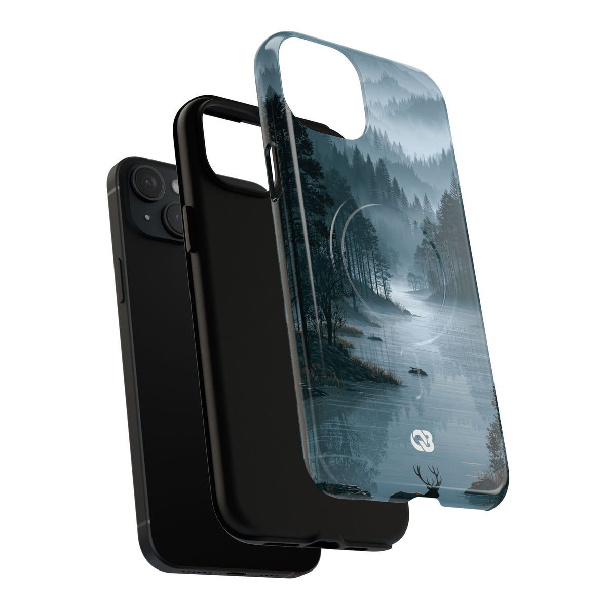 Silent Nordic Fjord · Tough 2.0 Magnetic Phone Case for iPhone · Blue