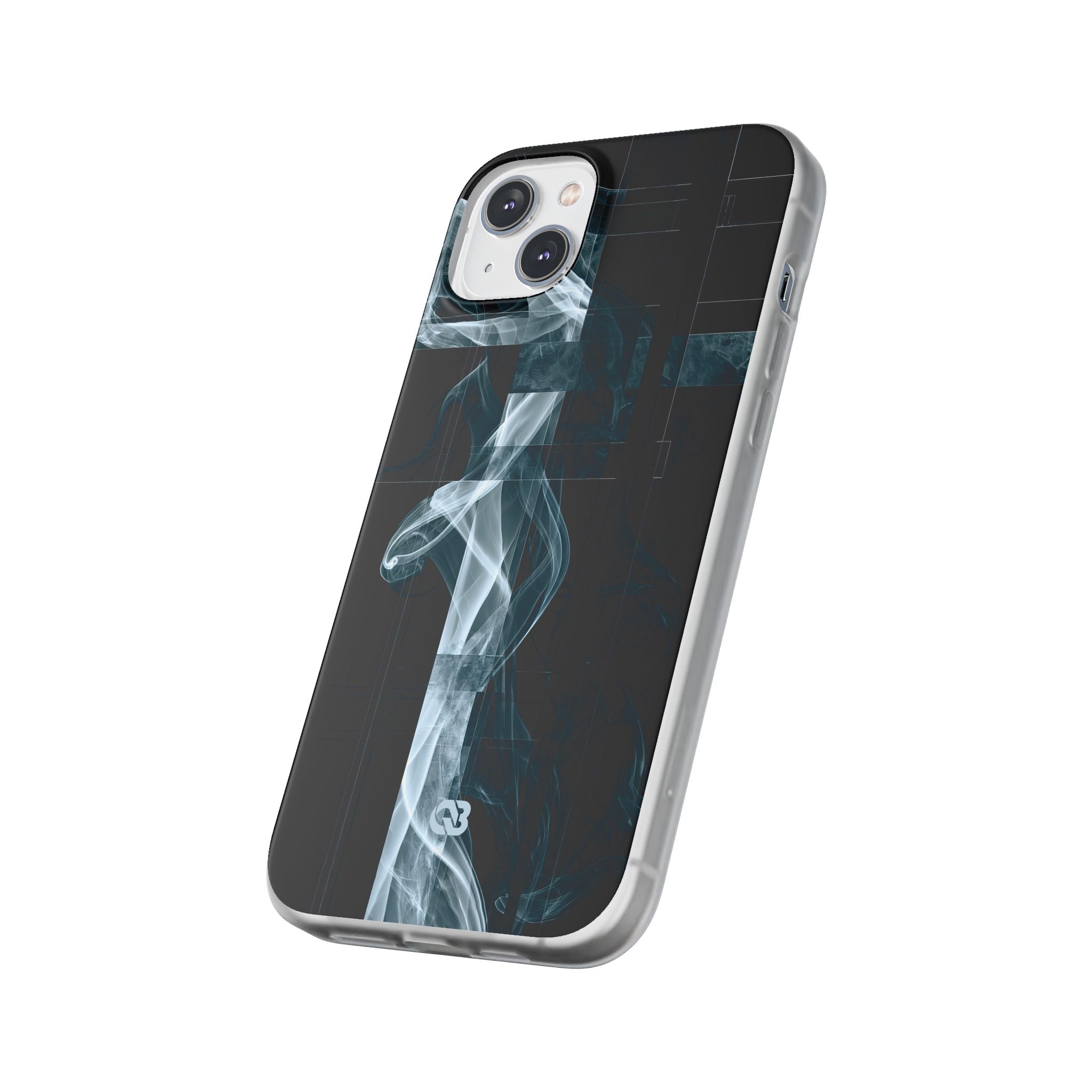 Black Lite Phone Case for iPhone - Arctic Vapor Grid