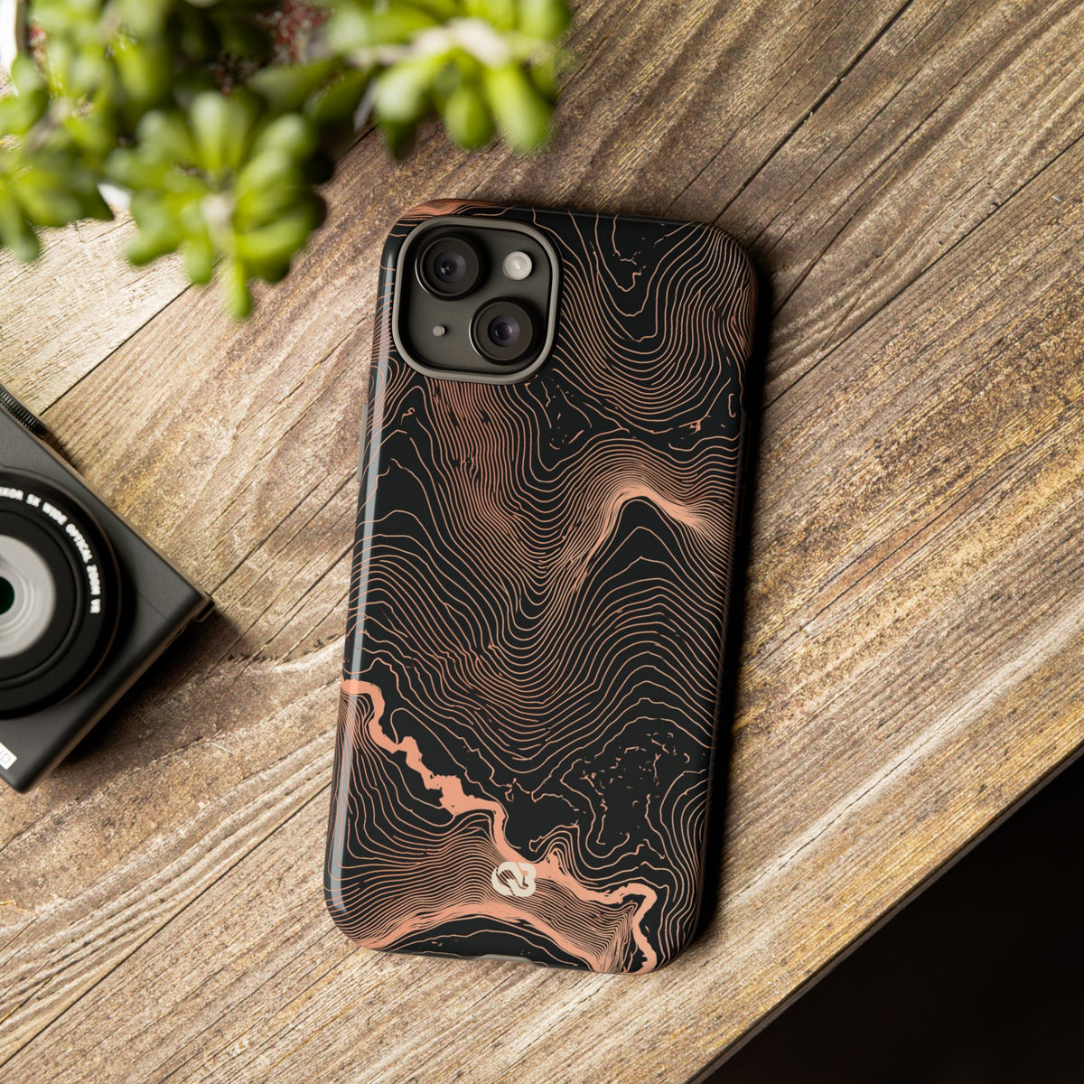Mesa Elevation Contour · Tough Phone Case for iPhone · Black