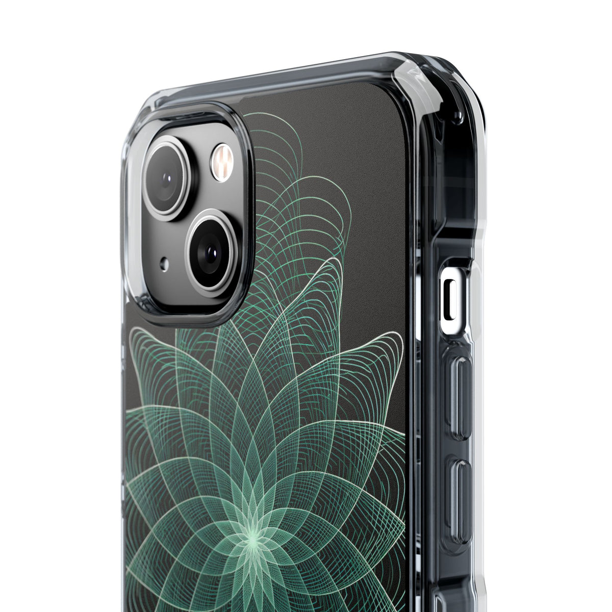 Green Impact MagSafe Phone Case for iPhone - Cyan Signal Bloom