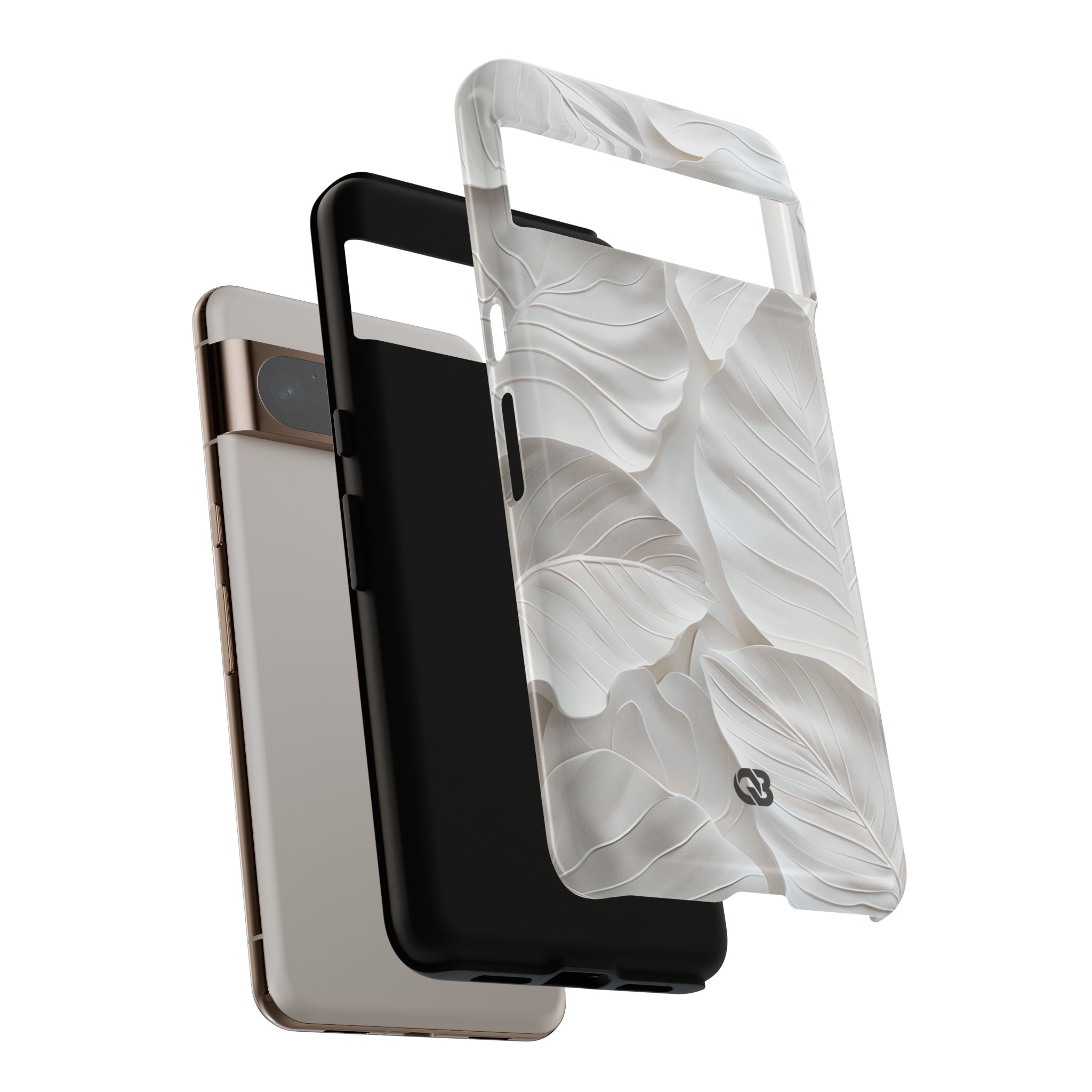 Sculpted Ivory Leaves · Tough Phone Case for Google Pixel
