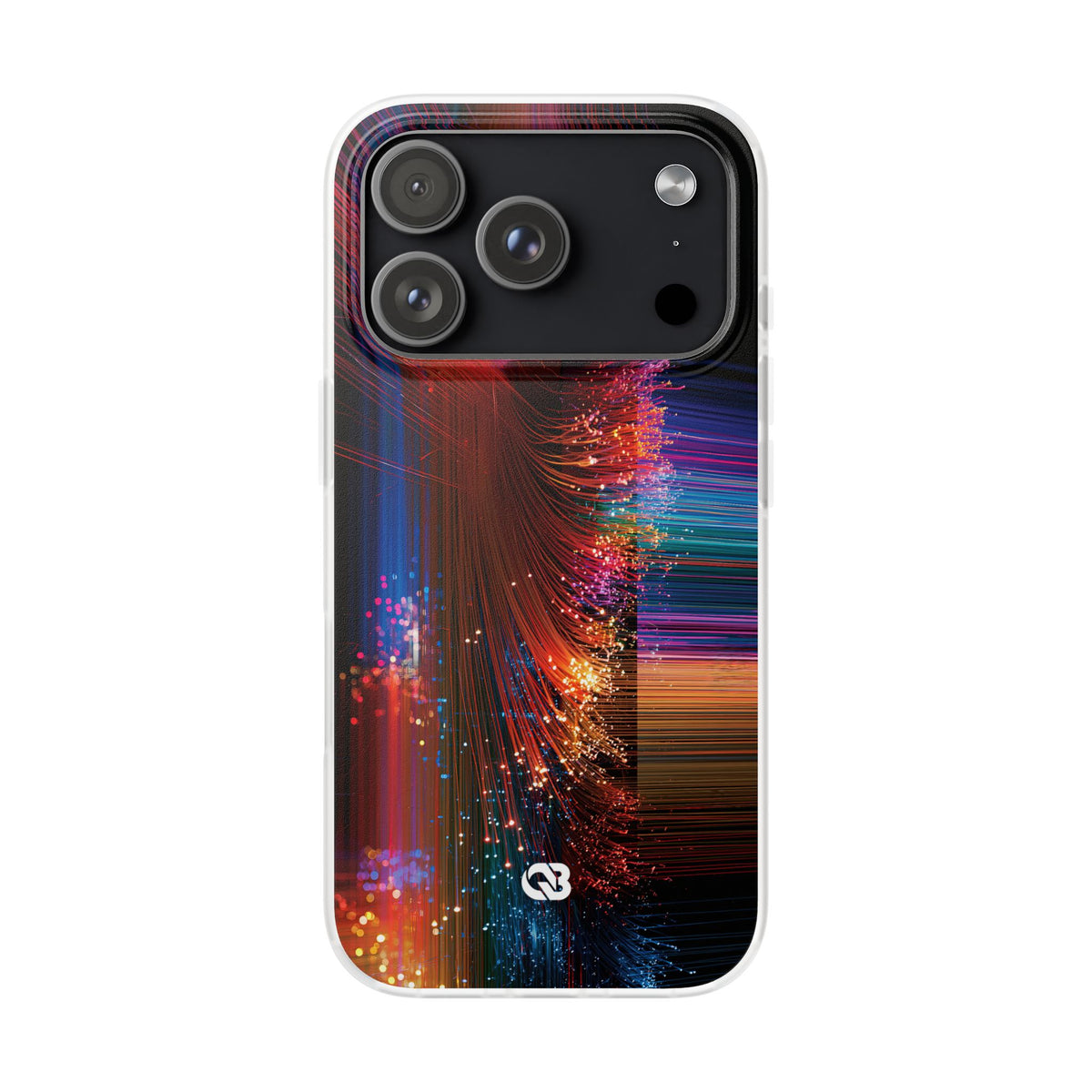 Black Lite Phone Case for iPhone - Cyber Optic Streak