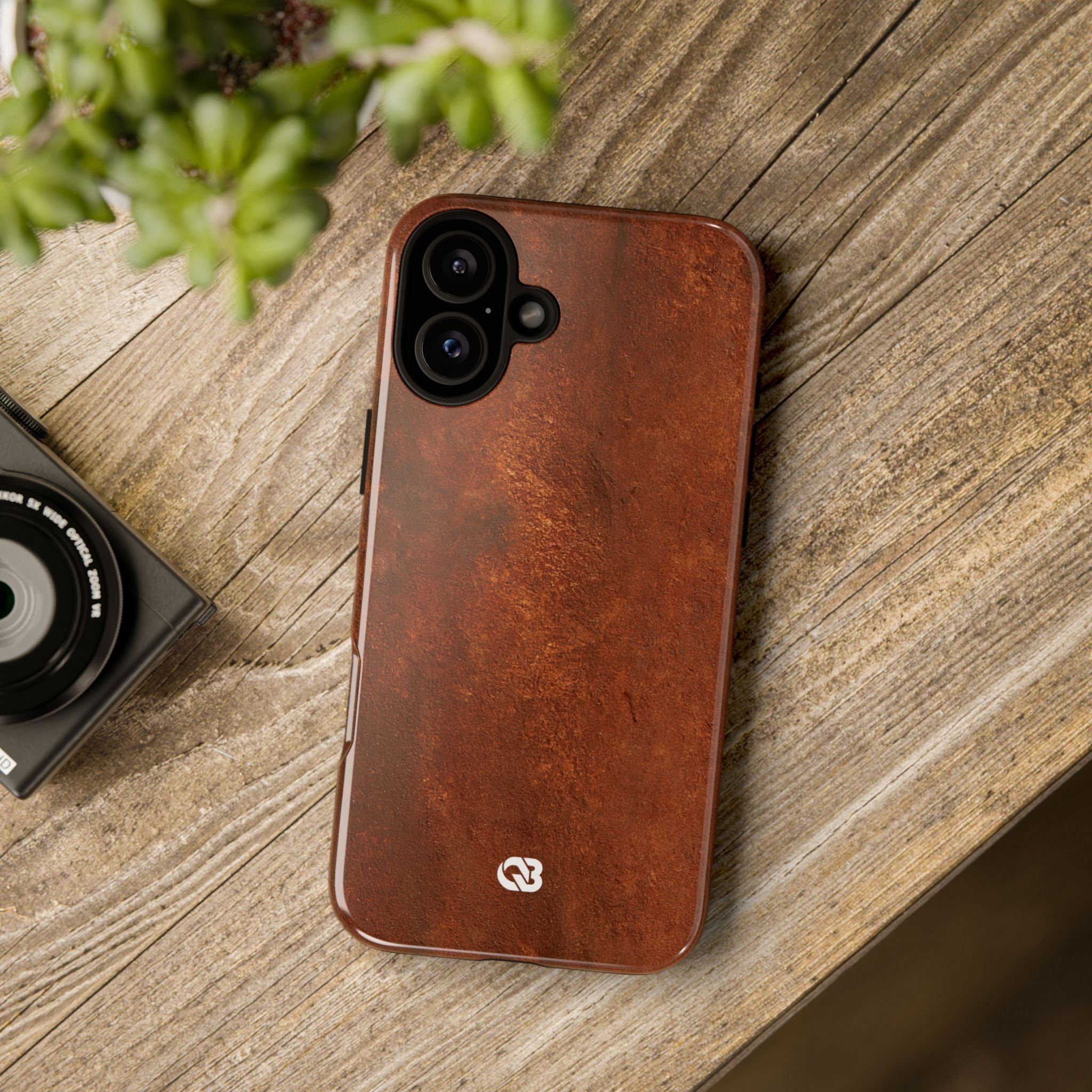 Orange Tough Phone Case for iPhone - Oxidized Iron Crust