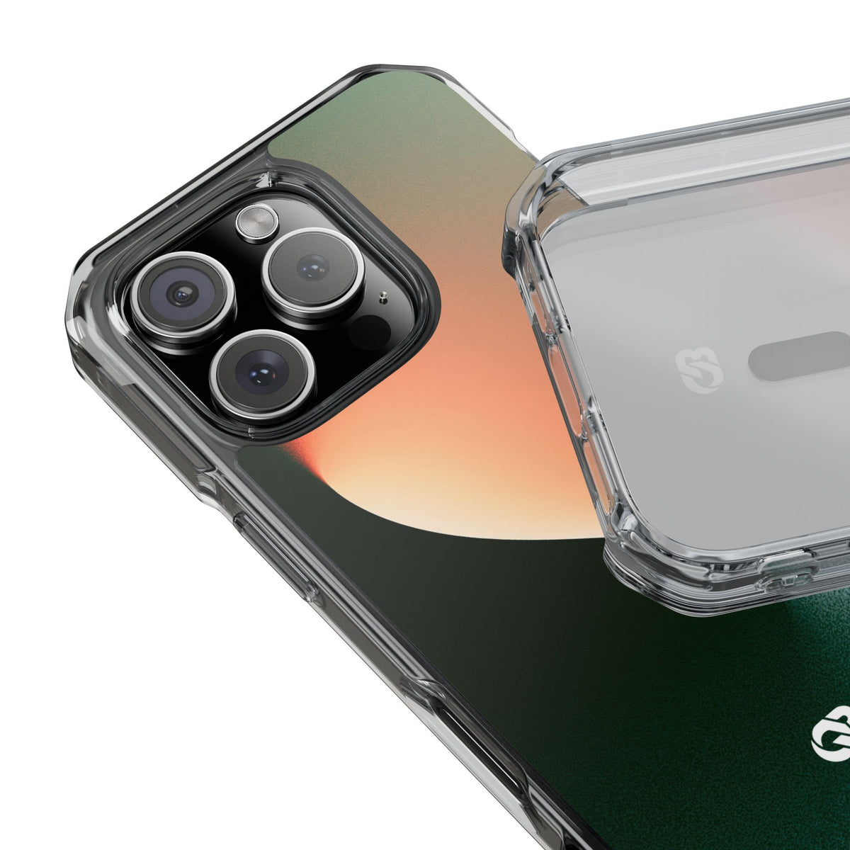 Luminous Arc · Clear Impact Magnetic Phone Case for iPhone · Green