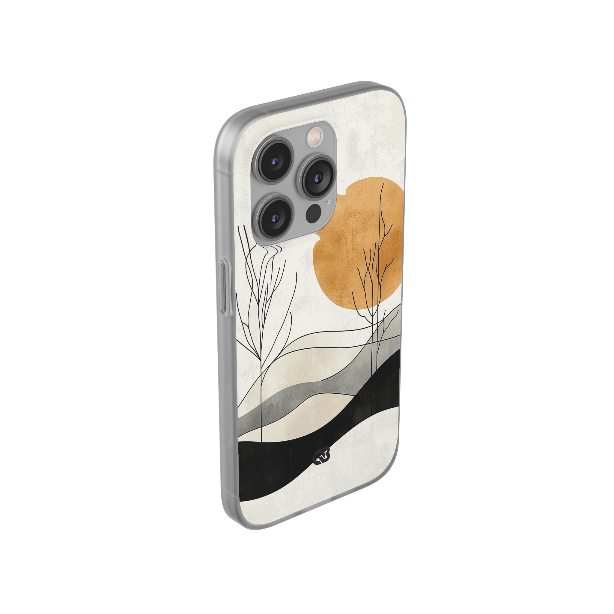 Burnt Horizon Lines · Soft Phone Case for iPhone