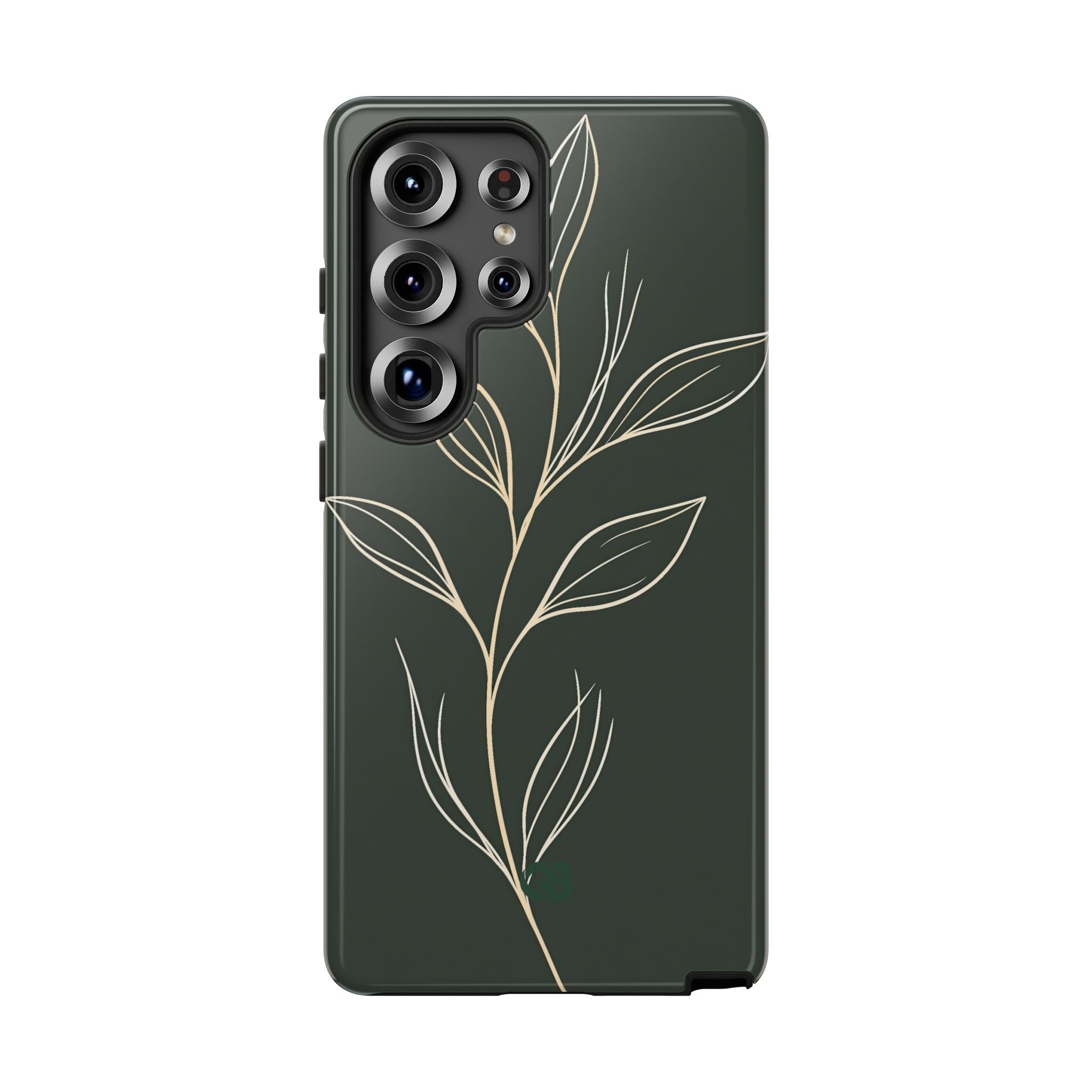 Green Tough Phone Case for Samsung - Deep Moss Willow