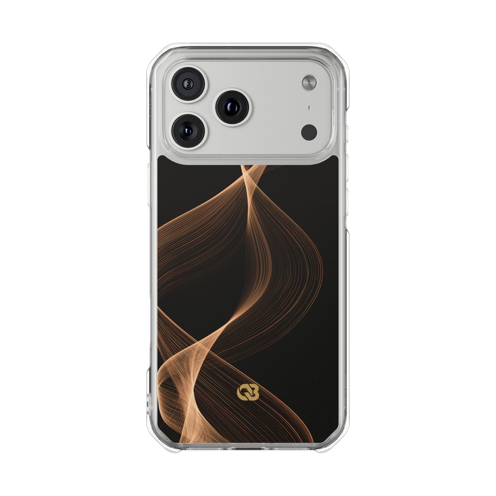 Brown Impact MagSafe Phone Case for iPhone - Copper Silk Wave