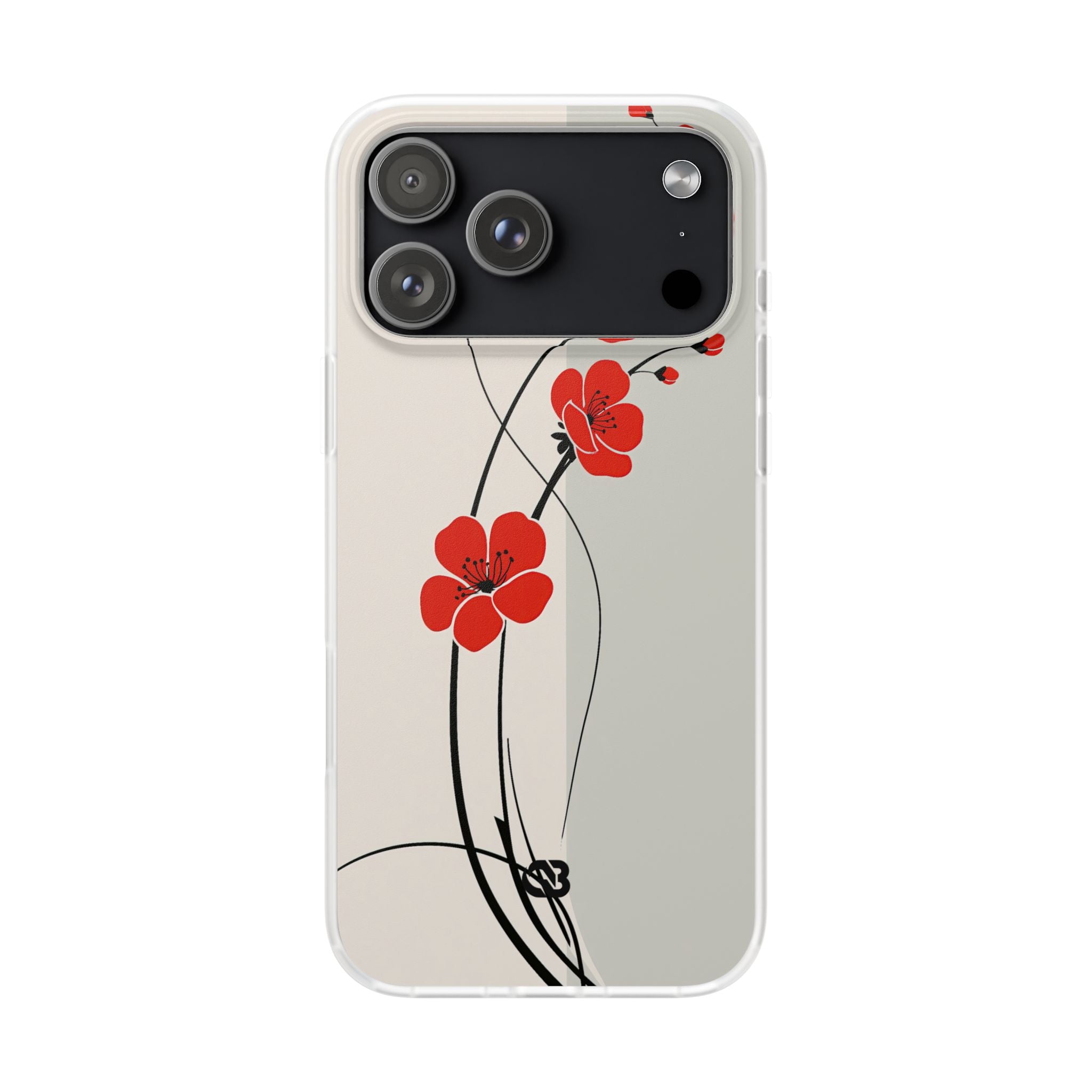 Red Lite Phone Case for iPhone - Crimson Plum Ink