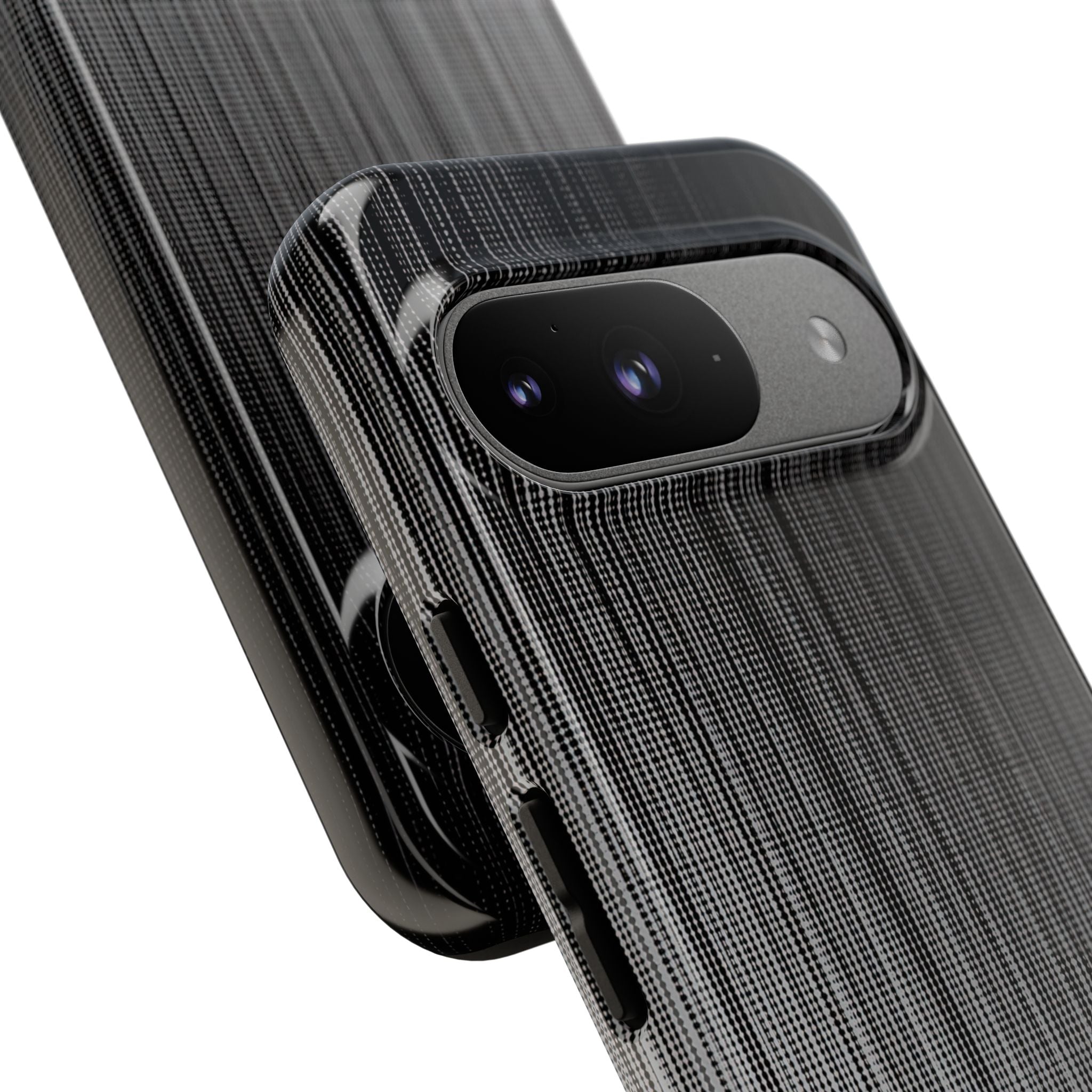 Grey Tough Phone Case for Google Pixel - Static Vertical Dither
