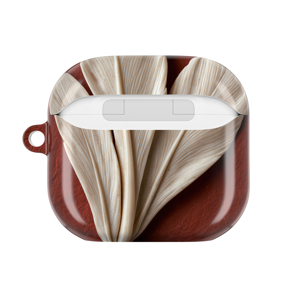 Carved Ivory Plume · Hard Case for AirPods & AirPods Pro · Red