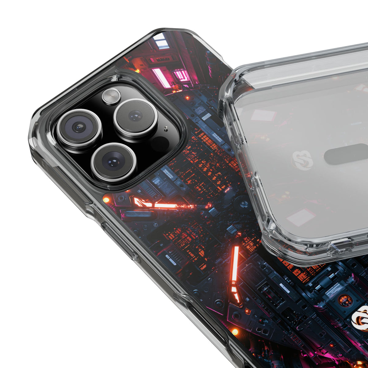 Cybernetic Reactor Core · Clear Impact Magnetic Phone Case for iPhone · Black