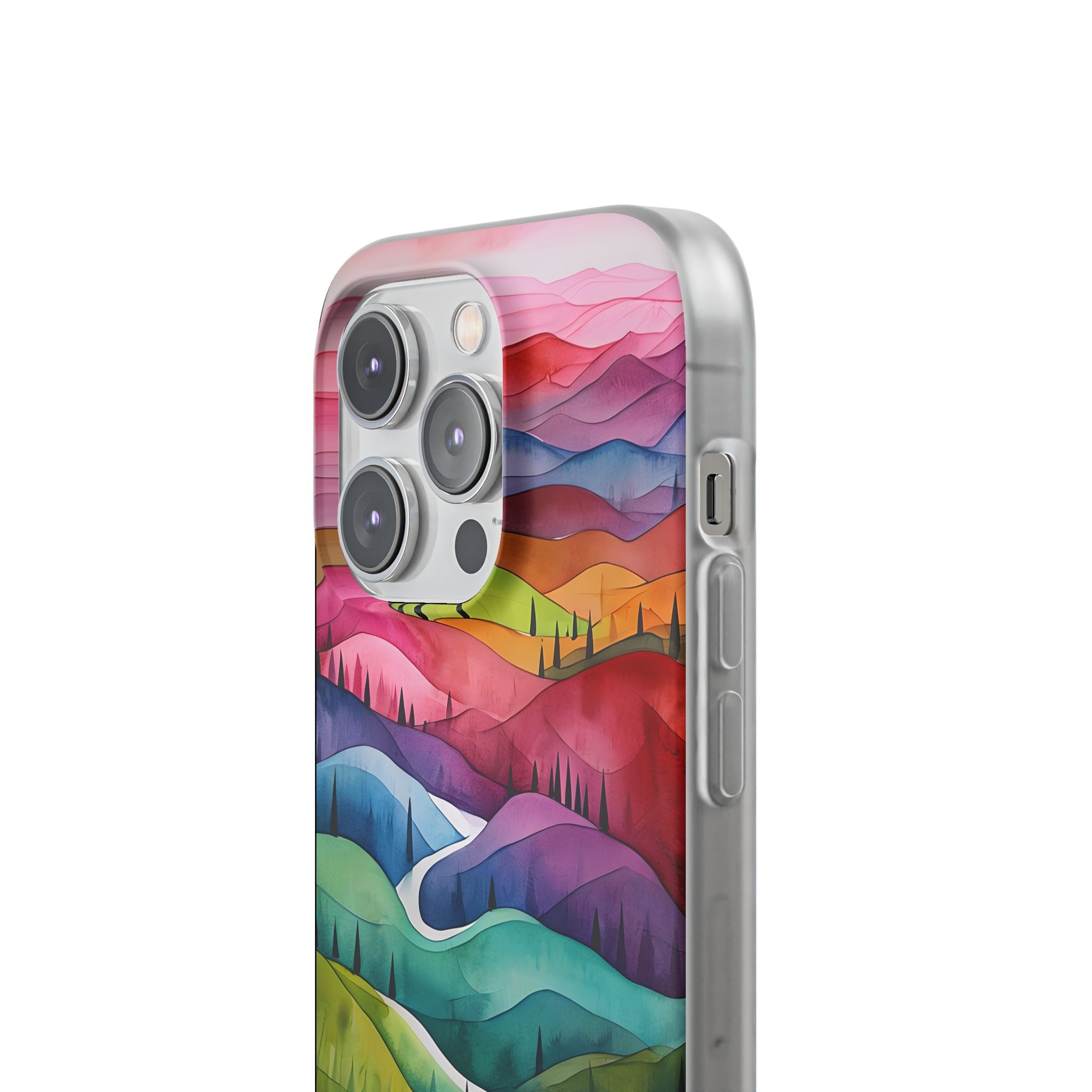 Fluid Rainbow Ridge · Soft Hoesje voor iPhone