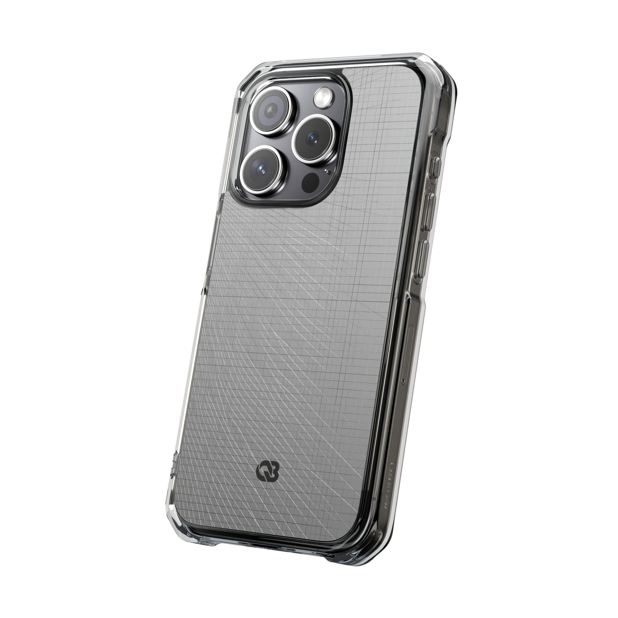 Grey Impact MagSafe Phone Case for iPhone - Chrome Mesh Warp