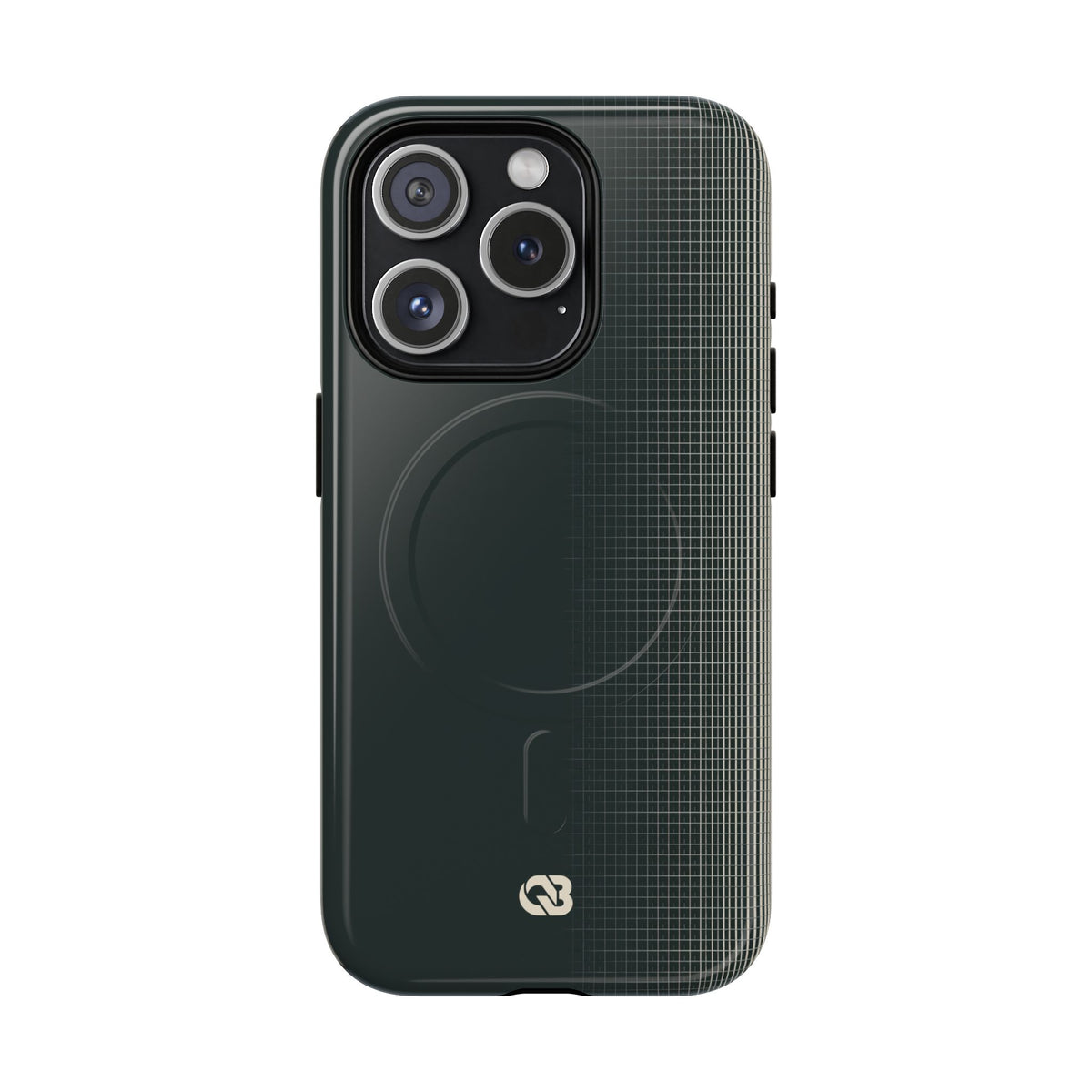 Grey Tough 2.0 Magsafe Phone Case for iPhone - Charcoal Tech Grid