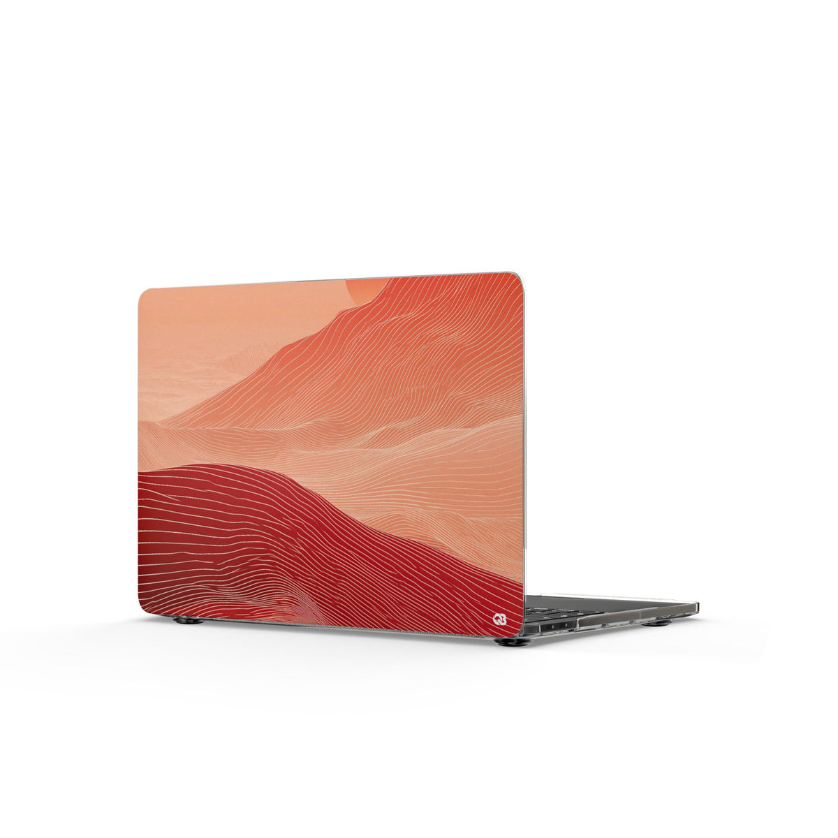 Crimson Horizon · Clear Hard Case for MacBook · Red