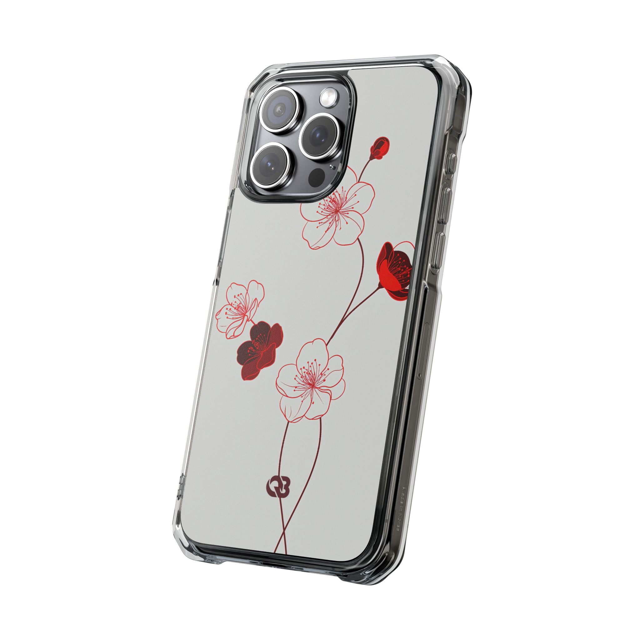 Red Impact MagSafe Phone Case for iPhone - Kyoto Ember Bloom