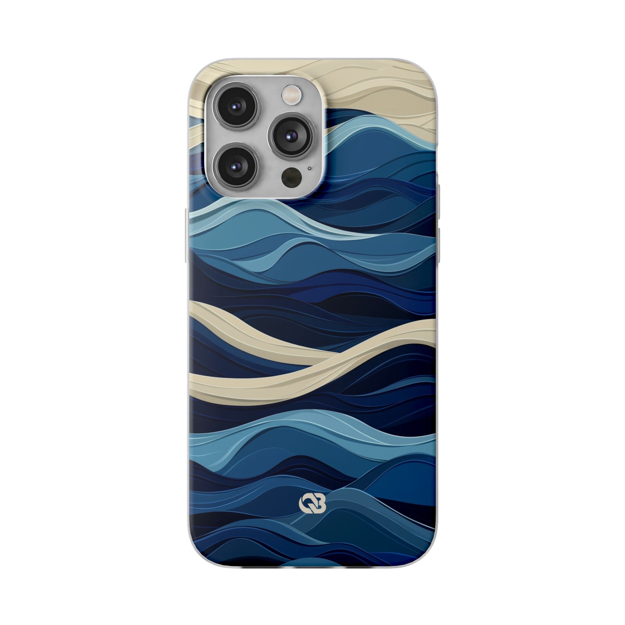 Cobalt Coast Layers · Soft Phone Case for iPhone