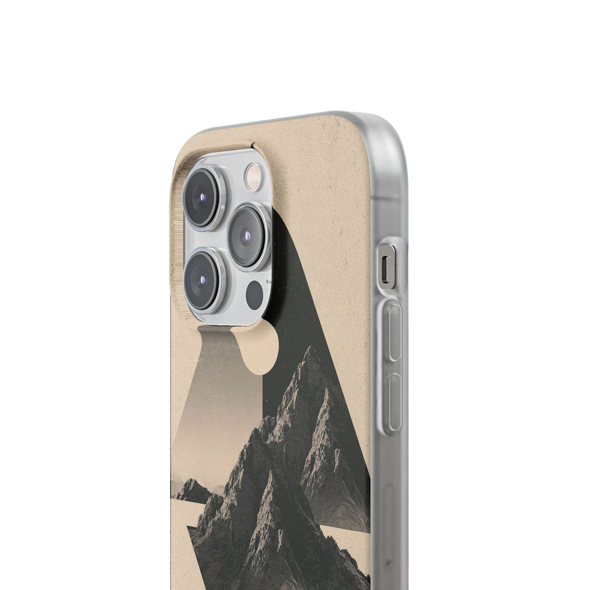 Beige Lite Phone Case for iPhone - Obsidian Summit Parchment