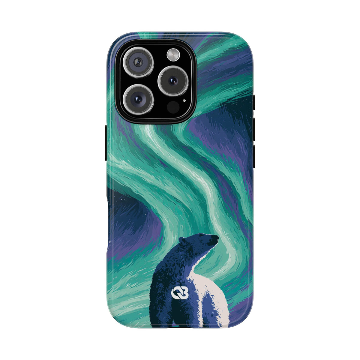 Arctic Aurora Bear · Tough Phone Case for iPhone · Teal